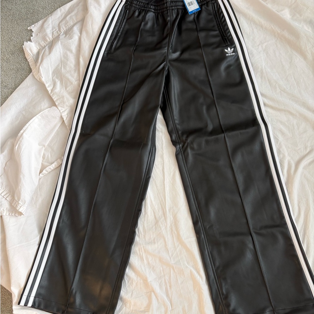 Adidas women’s NWT firebird pleather adidas pants